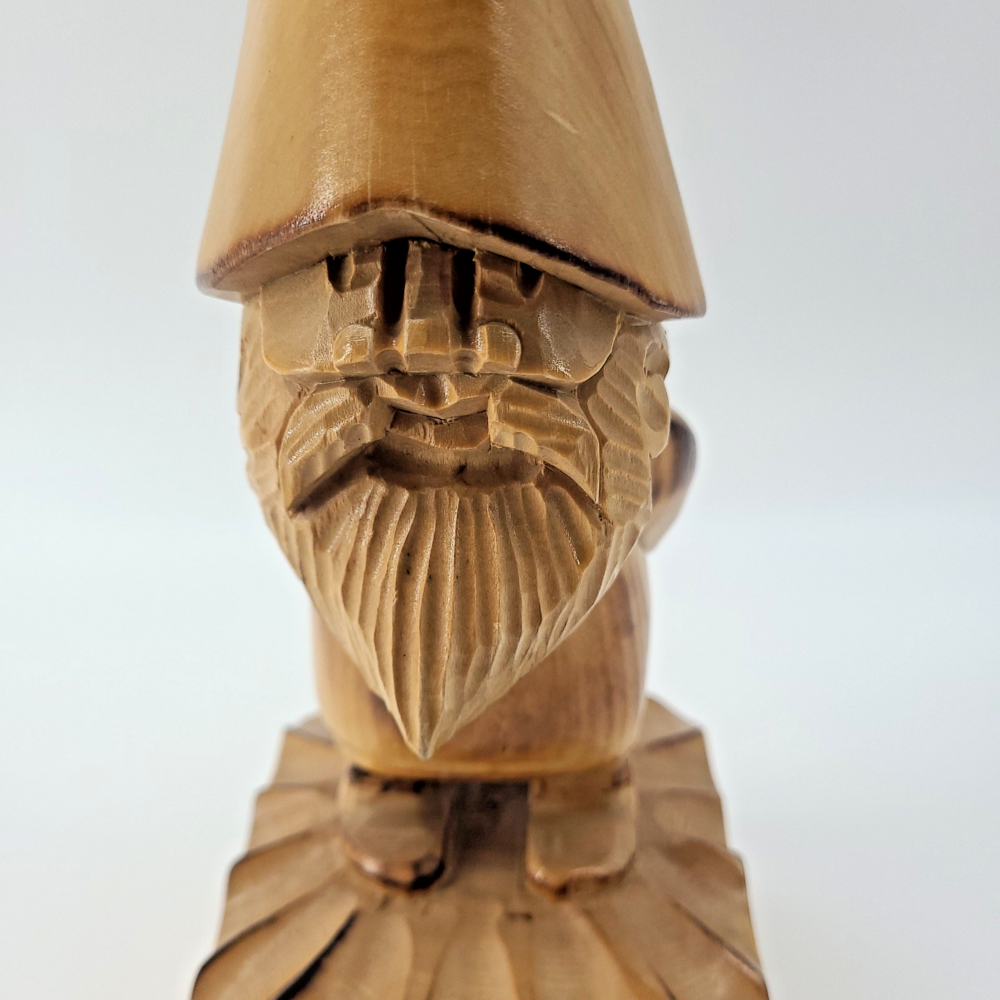 Santaland Hiroo Wooden Gnome Jule Nisse Figurine Carved Wood Santa Elf Japan